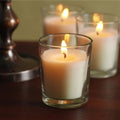 Clear Glass Filled Unscented Votive Candles, Ivory Color, 240 pack