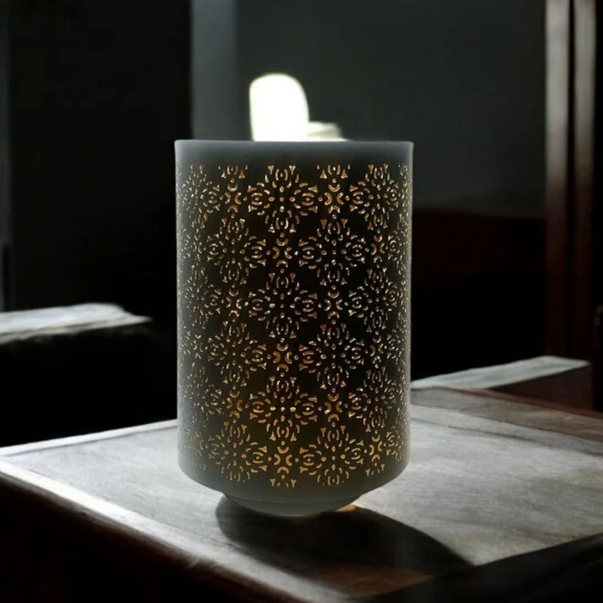 Diamond Cut Candle Holders, Set of 2, 8 Inch Stands