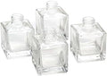 Hosley Set of 4 Square Glass Diffuser Bottles, 3.25 Inch High