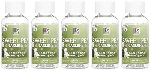 Hosley 5-Pack Sweet Pea Jasmine Fragrance Warming Oils, 55ml Each