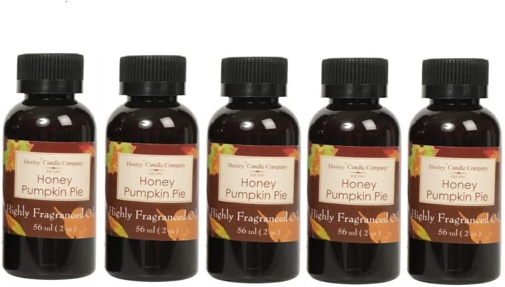 Hosley 5-Pack Honey Pumpkin Pie Fragrance Warming Oils, 56ml Each