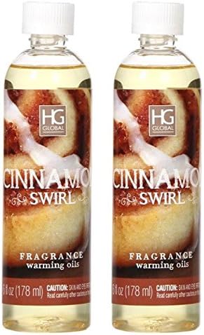 Hosley Cinnamon Swirl Scented Warming Oils Set of 2 6 fl oz