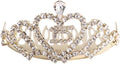 Hosley 3 Piece 1.57 Inch Tiara with Heart 15th Birthday Gift