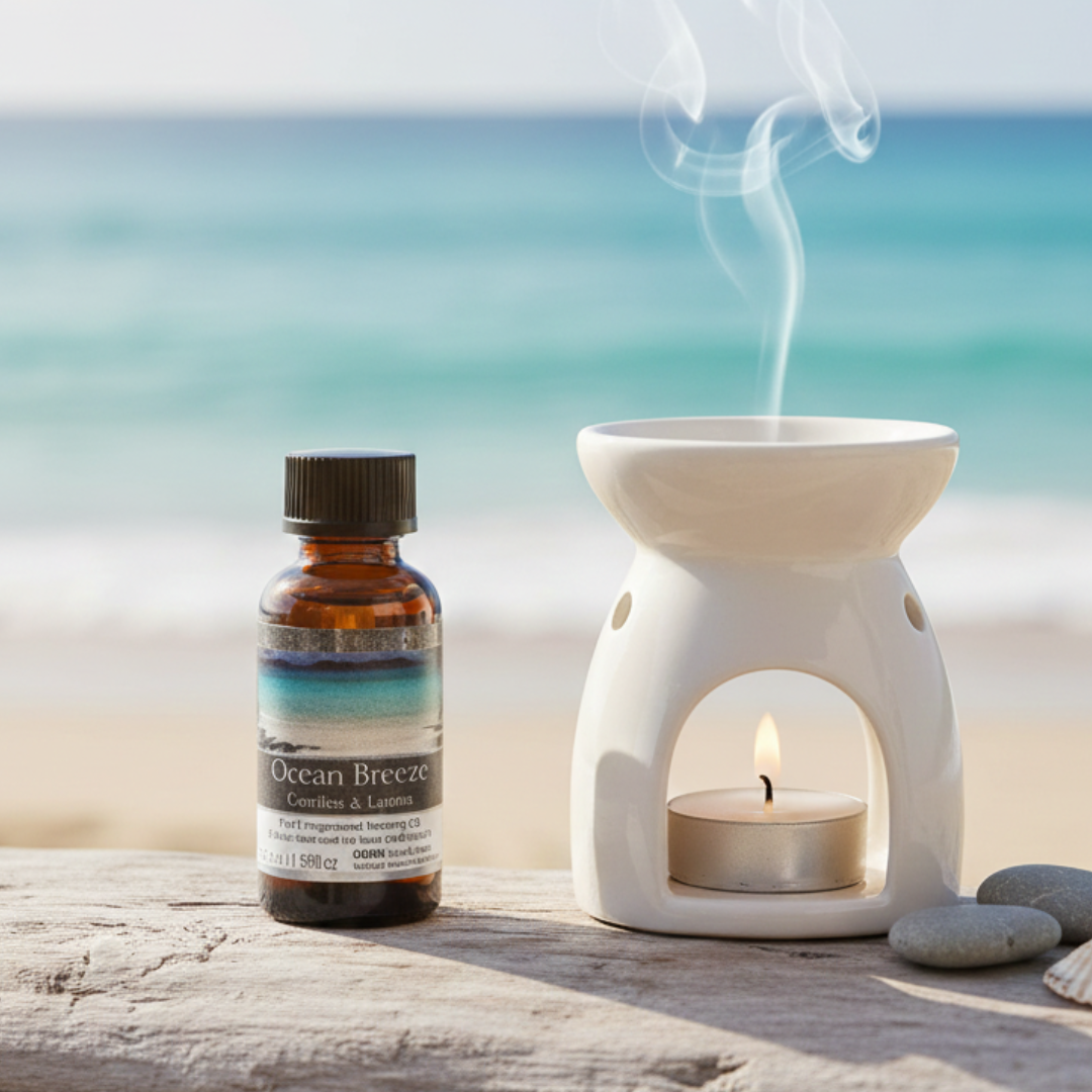 Aromatherapy Set of 5 Premium Ocean Breeze Highly Scented Warming Oils