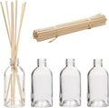 Hosley Set of 4 Glass Diffuser Bottles 85ml with Rattan Reeds