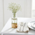 Hosley Set of 6 Clear & Gold Glass Vases, 5.25-Inch Vintage