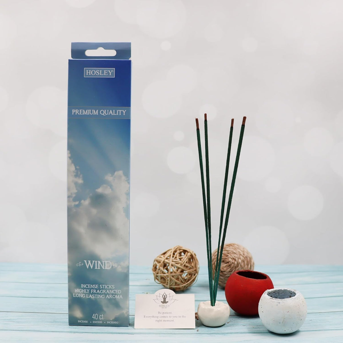 Hosley 40-Pack Wind Incense Sticks for Aromatherapy