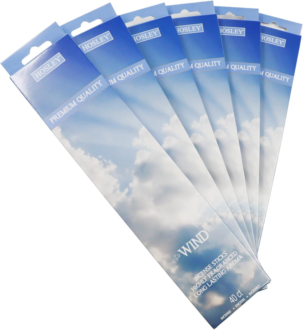 Hosley Wind Incense Sticks 240 Pack Bulk Aromatherapy