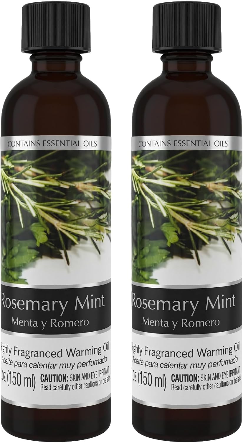 Hosley 2-Pack Rosemary Mint Fragrance Warming Oils, 5 fl oz Each