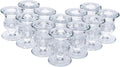 Hosley Set of 24 Glass Taper Candle Holders, 2.5