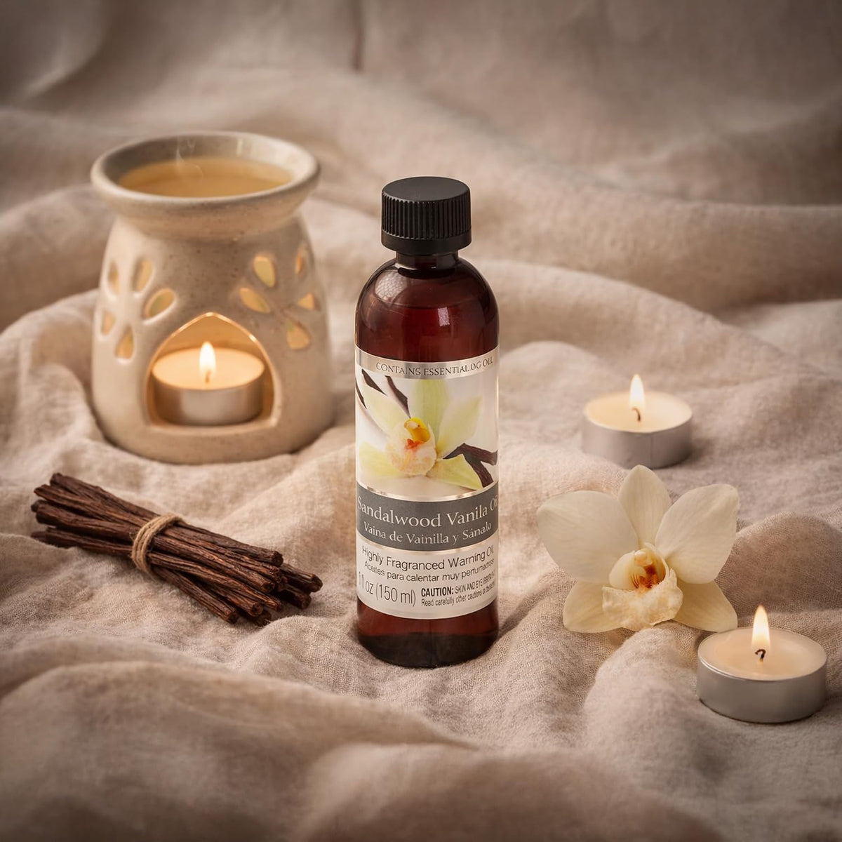 Hosley 2-Pack 5 oz Sandalwood Vanilla Bean Fragrance Warming Oils