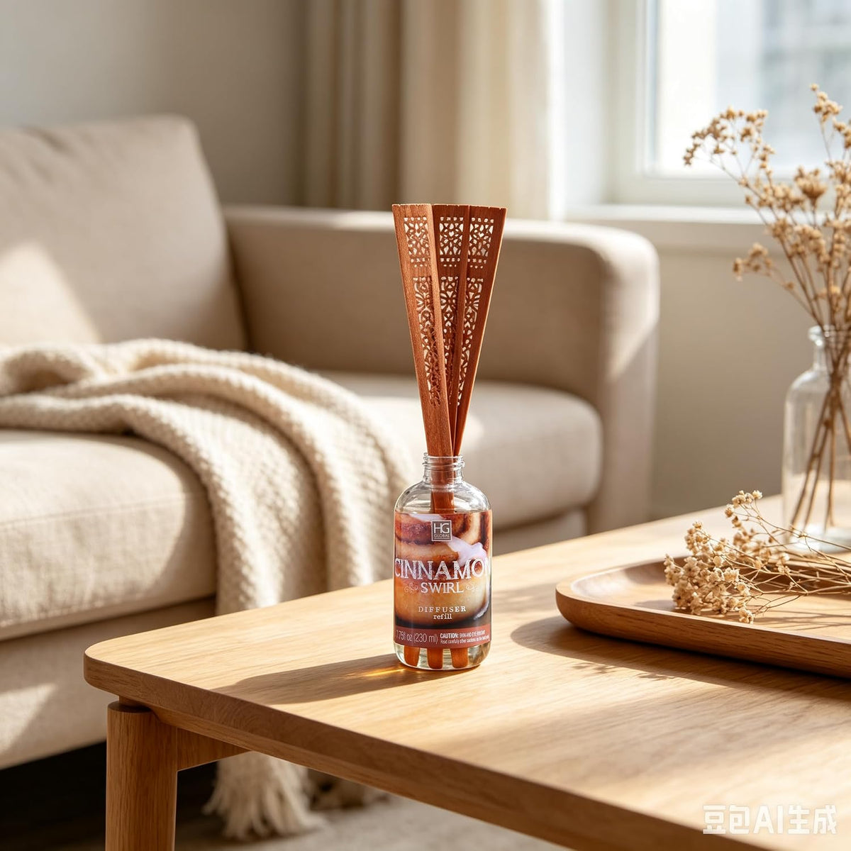 Hosley 2-Pack 230ml Cinnamon Swirl Reed Diffuser Refill Oil