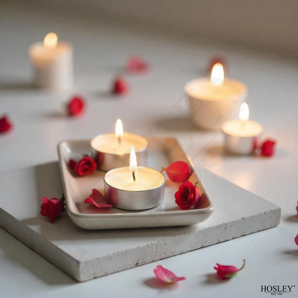 Hosley 120 PCs Bulk Pack Vanilla Fragrance Highly Scented Tea Light Candle. Ideal for Wedding Church Vigil Emergency Lanterns Spa Aromatherapy Party Reiki Candle Garden.