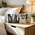 Hosley 16 Inch AMORE Wall Art & Table Decor White Black Accent