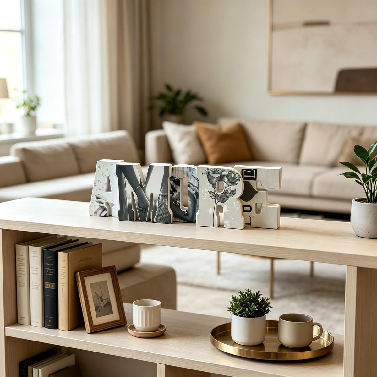 Hosley AMORE 16 Inch Love Themed Decorative Wall & Table Accent
