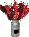 Hosley 15 Inch Chalkboard Milk Can with Assorted Artificial Orchids