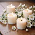 Hosley 144 Pack White Votive Candles for Wedding & Spa