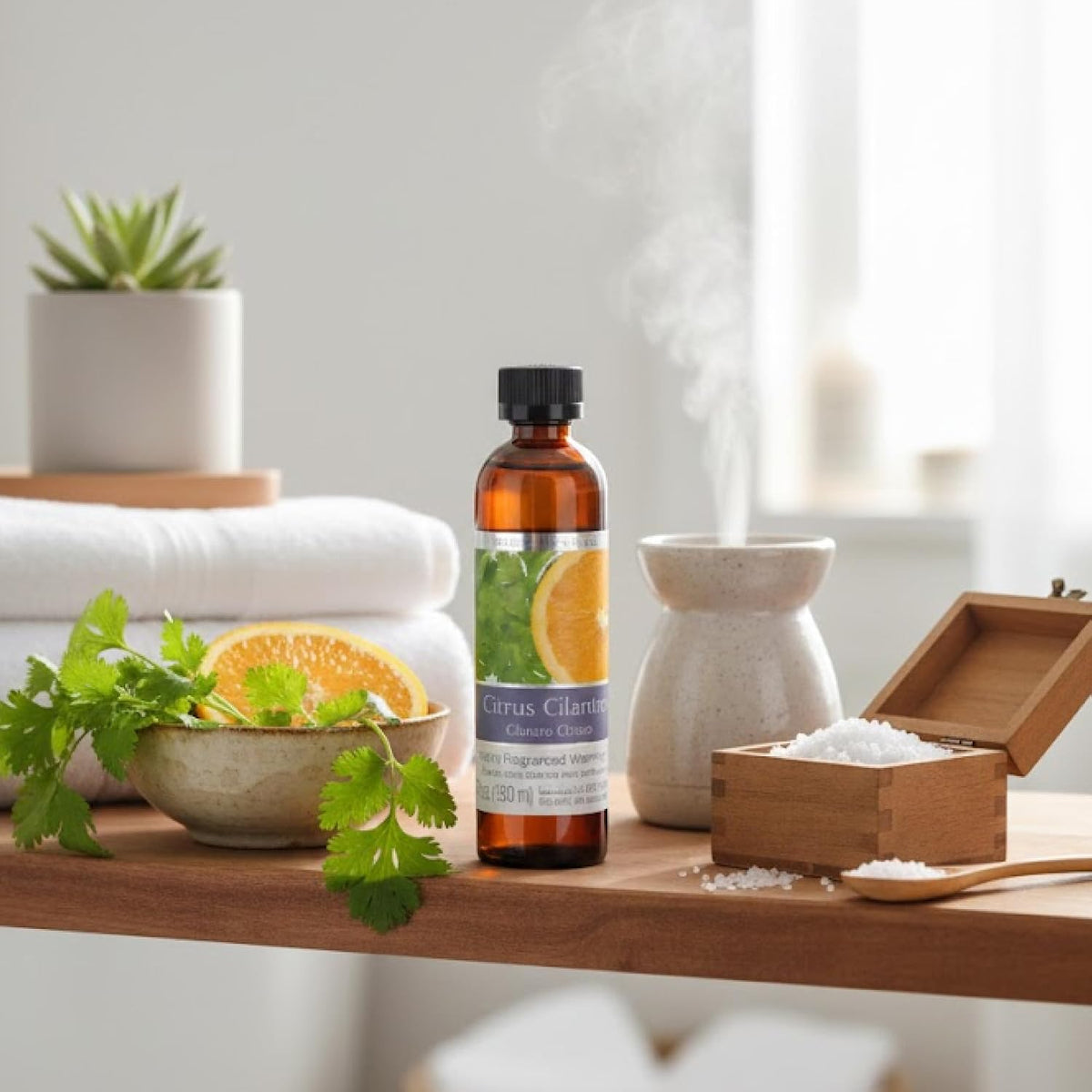 Hosley 2-Pack 5 oz Citrus Cilantro Fragrance Warming Oils