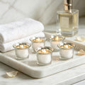 Hosley Set of 24 Antique Silver Metallic Glass Tealight Holders