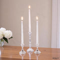 Hosley White Unscented Taper Candles, 10 Inch, Smokeless, Set of 12