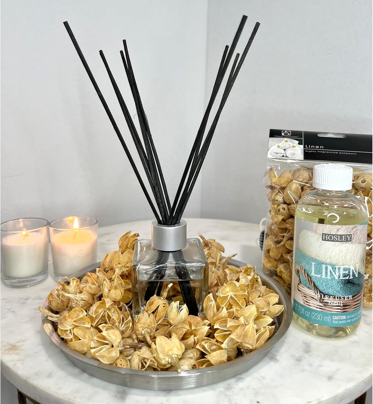 Hosley Aromatherapy Linen Diffuser Potpourri Gift Set All in One
