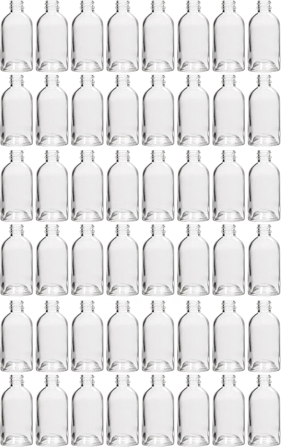 Hosley Clear Glass Boston Round Bottles 85ml Set of 48 (Bottles Only) for Reed Diffusers, Essential Oils, Cosmetic Oils, Mini Flasks, DIY Blends, Home Fragrance Storage & Decorative Crafts