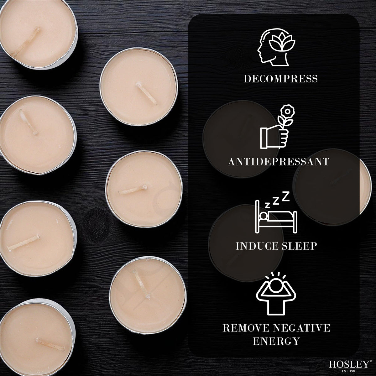 Hosley 120 PCs Bulk Pack Vanilla Fragrance Highly Scented Tea Light Candle. Ideal for Wedding Church Vigil Emergency Lanterns Spa Aromatherapy Party Reiki Candle Garden.