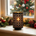 Set of 2 Diamond Cut Candle Holders, 8 Inch, Elegant Home Décor