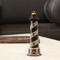 Hosley 8 Inch Resin Tabletop Lighthouse with Blinking Light Decor