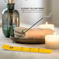 Hosley 10 Inch Yellow Wooden Incense Burner Natural Wood Decor