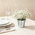 Hosley Set of 4 Galvanized Metal Buckets 4 Inch Floral Planters