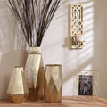 Hosley Set of 2 Gold Metal Wall Sconces, 16.5 Inch High, Home Decor