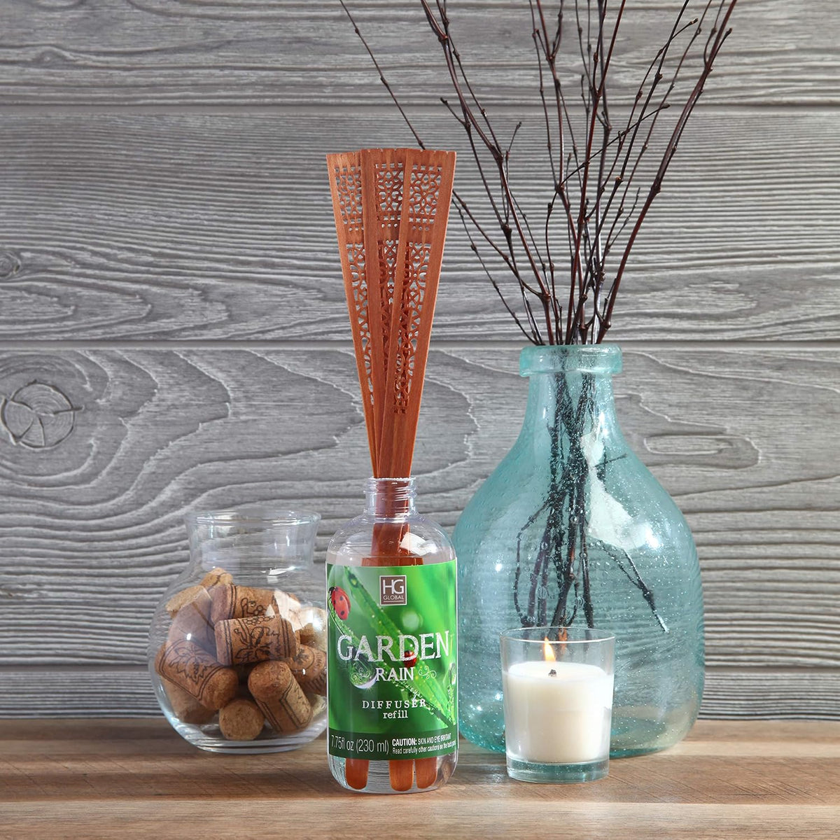 Hosley 2-Pack 230ml Garden Rain Reed Diffuser Refill Oil O4