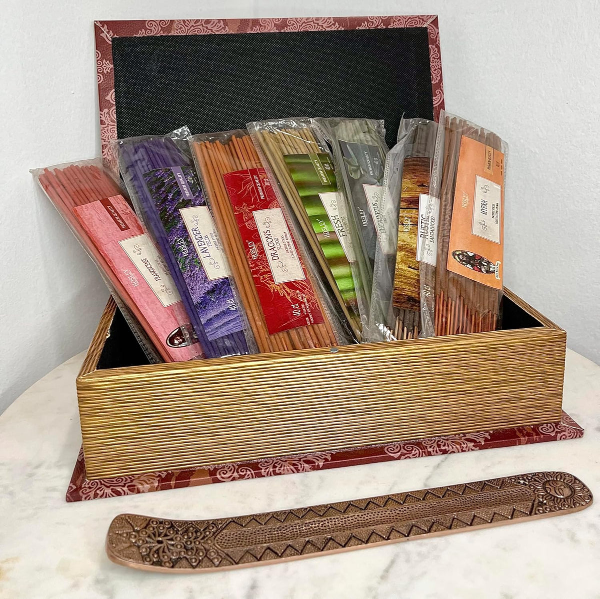 Hosley 280-Pack Assorted Incense Sticks in Red Book Box
