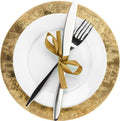 Hosley Gold Plastic Decorative Charger Plates 11.75 Set of 4