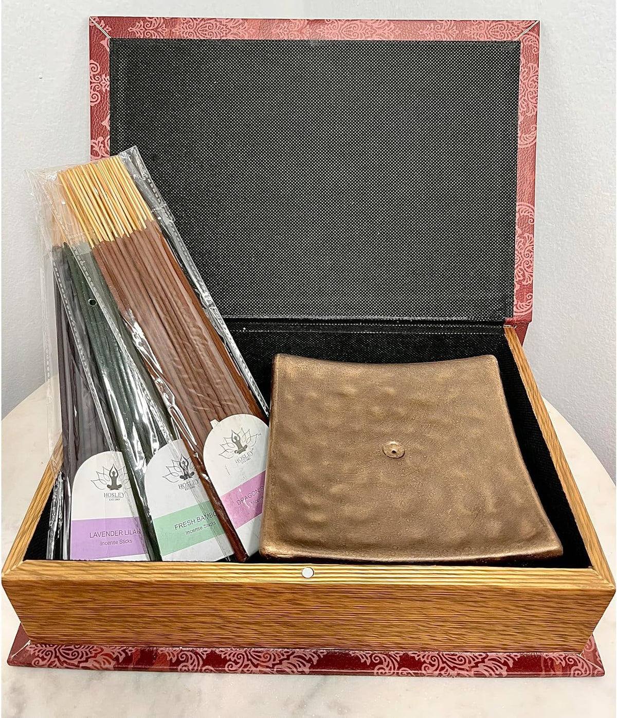 Hosley 120-Pack Incense Sticks Gift Set in Red Book Box