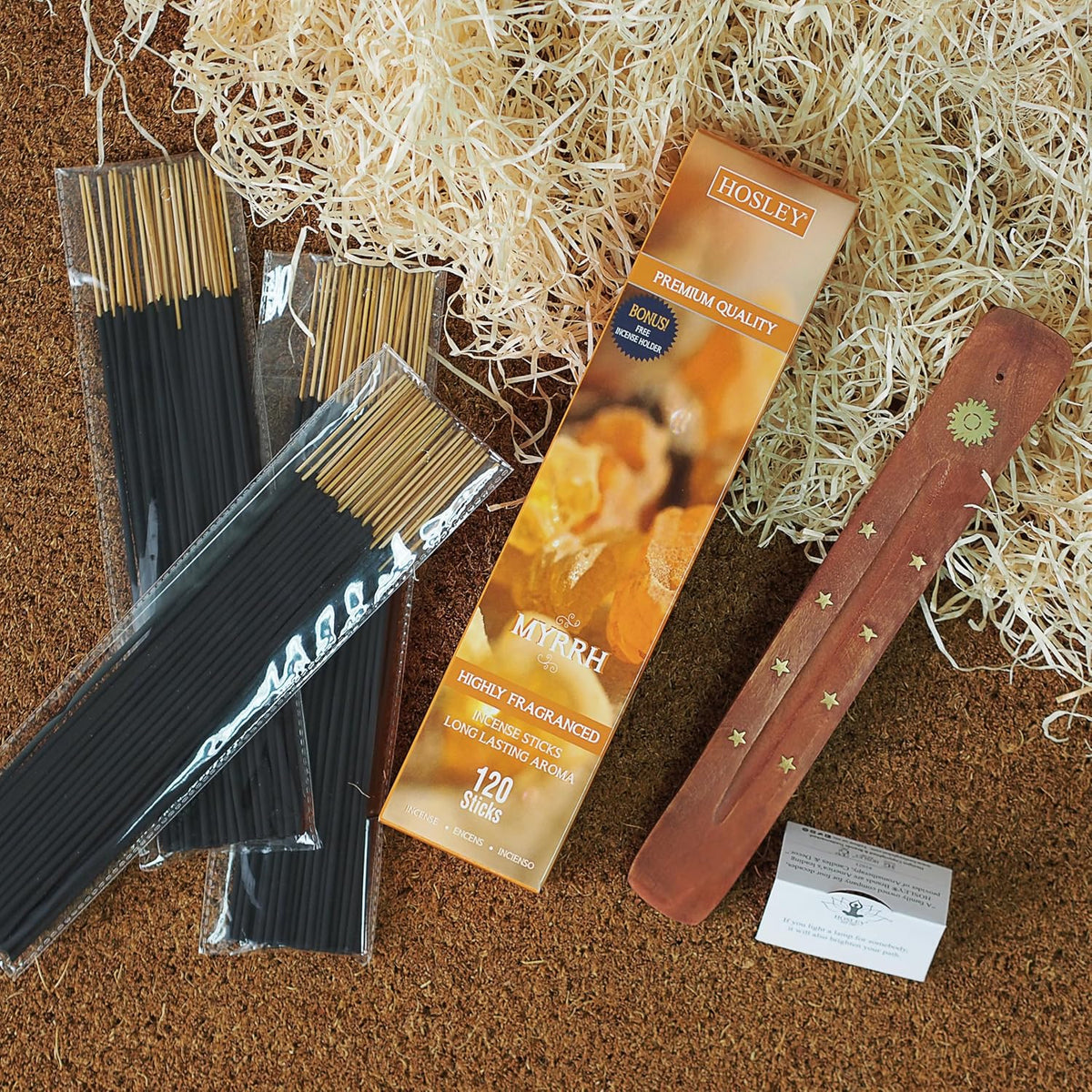 Hosley 120 Pack Myrrh Incense Sticks for Meditation & Spa