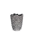 Kora Silver Grey Vase, 12 Inch High, 9.25 Inch Diameter for Home Decor