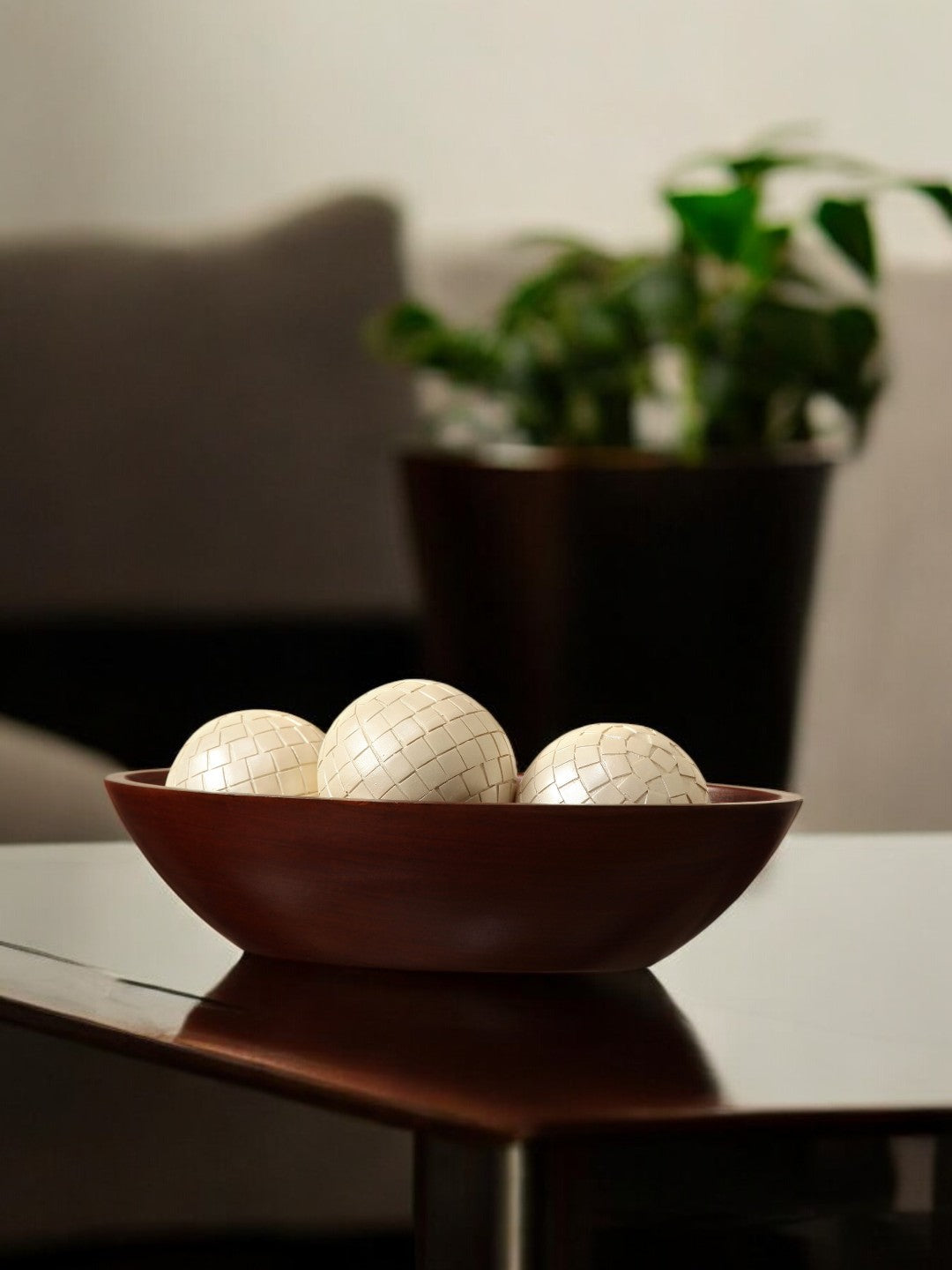 Dark Brown Wood Oval Bowl 14 and a Half Inches Long Ideal Gift for Weddings
