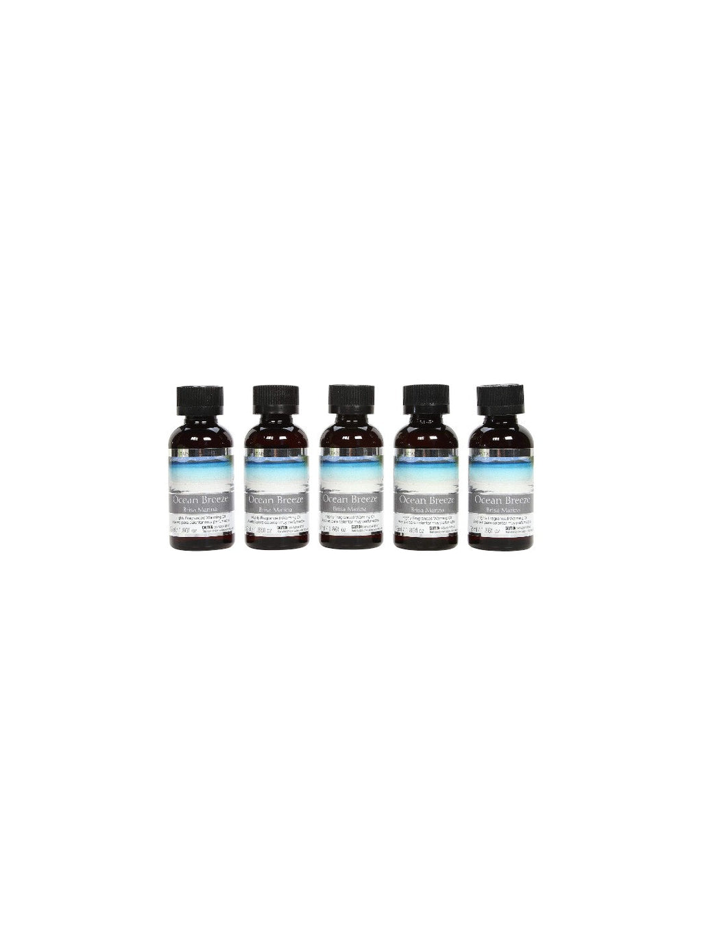 Aromatherapy Set of 5 Premium Ocean Breeze Highly Scented Warming Oils