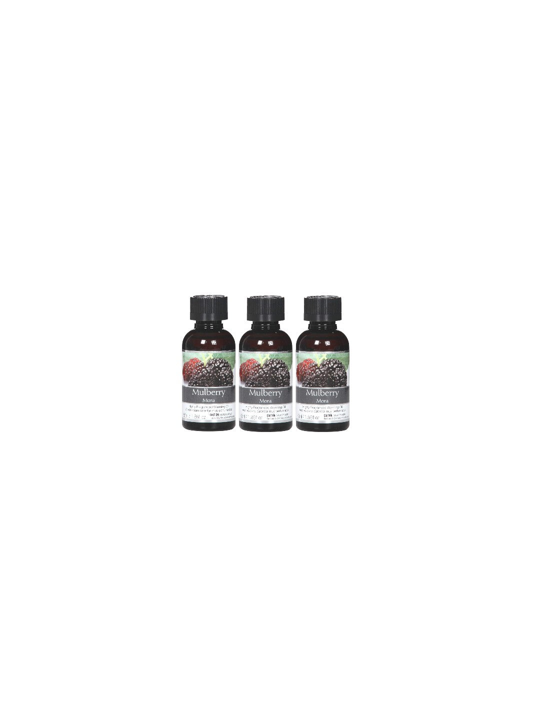 Set of 3, 55 ml Mulberry Fragrance Warming Oils. Ideal Gift for Weddings, Spa, Meditation Settings. P1