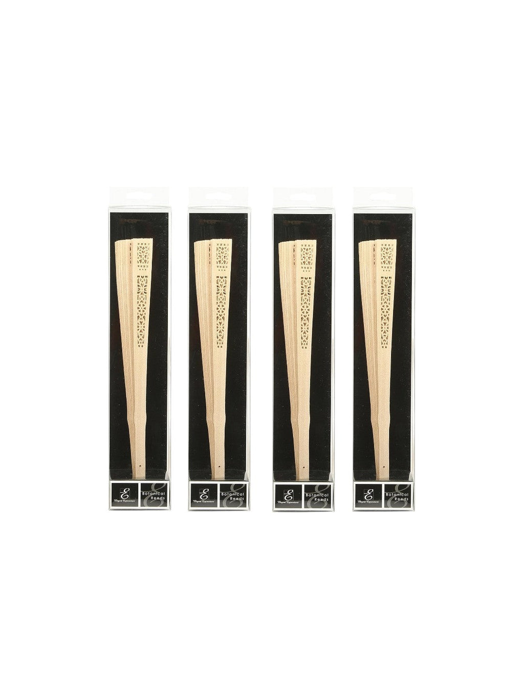 Diffuser Farmhouse Reed Sticks Hand Carved Fan Shape for Elegant Home Decor and Aromatherapy Enhancement Rustic Elegance for Great Ambiance 12.5 High Set of 4