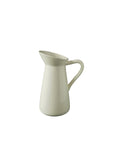 Ceramic Pitcher Vase, Cream Color, 10 inches Tall