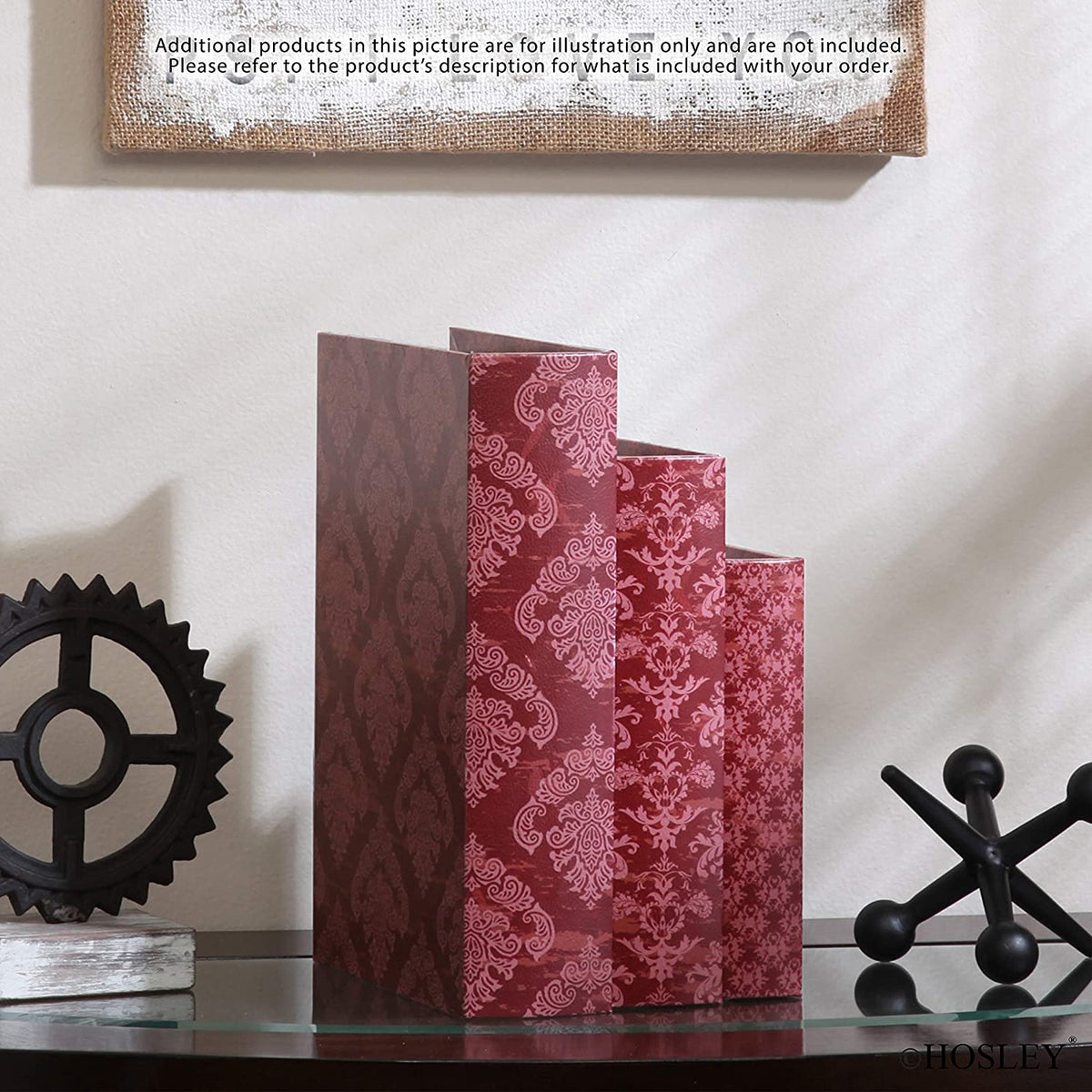 Memory Box Coloured Memory Book Boxes, Red color, Set of 3, 12