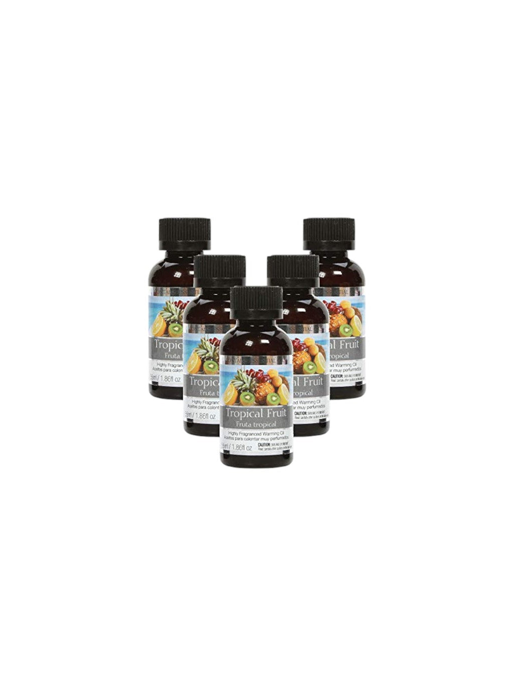 Tropical Fruit Highly Scented Fragrance Warming Oils, Box of 5, 55 ml 1.86oz ea.