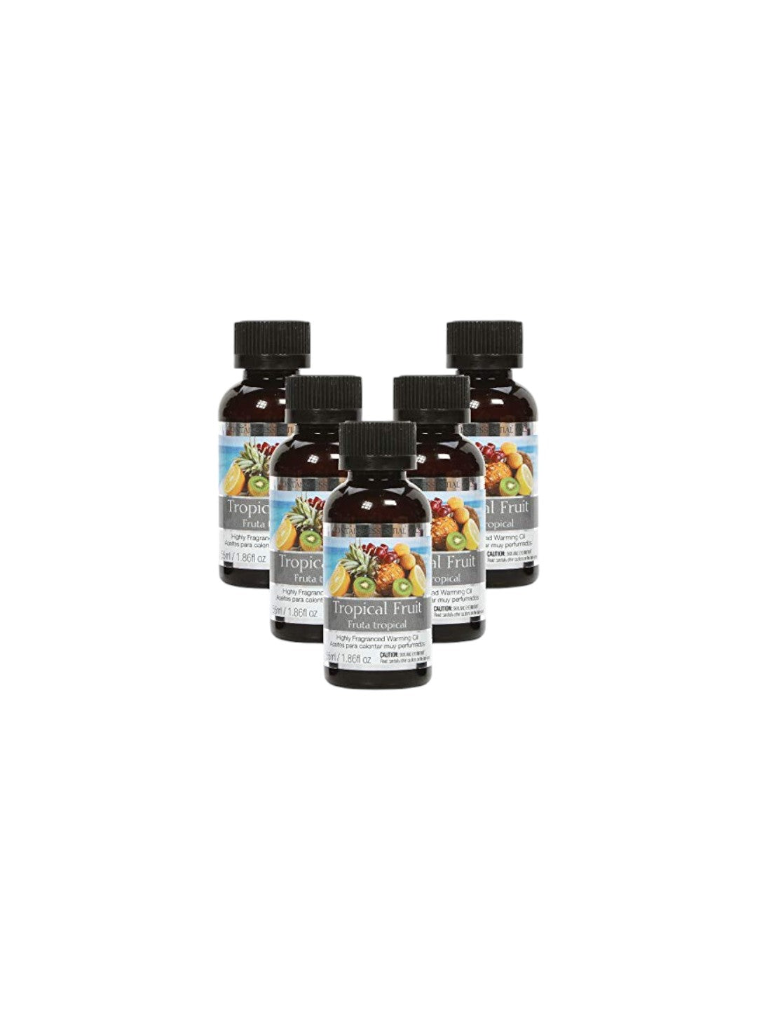 Tropical Fruit Highly Scented Fragrance Warming Oils, Box of 5, 55 ml 1.86oz ea.