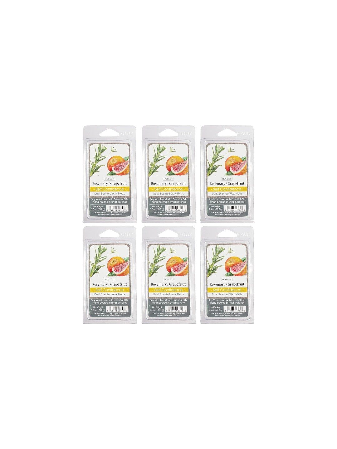 Rosemary Grapefruit Wax Cubes, Set of 6, 2.5oz each