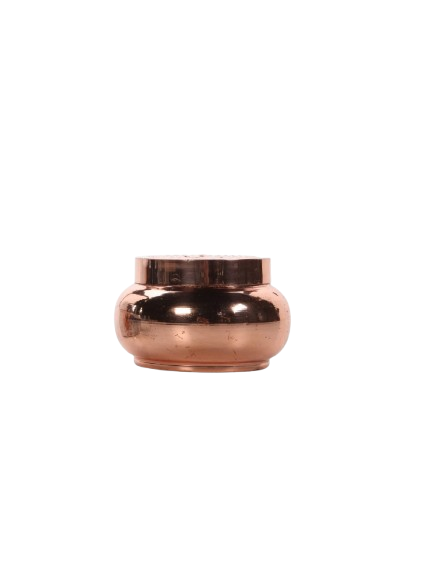 Metal Jar Filled Candle with Lid, Rose Gold Afternoon Tea Scent, 6 oz.