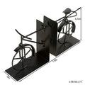 Classic Vintage Metal Bike Bookends, 6.5-Inch Set of 2