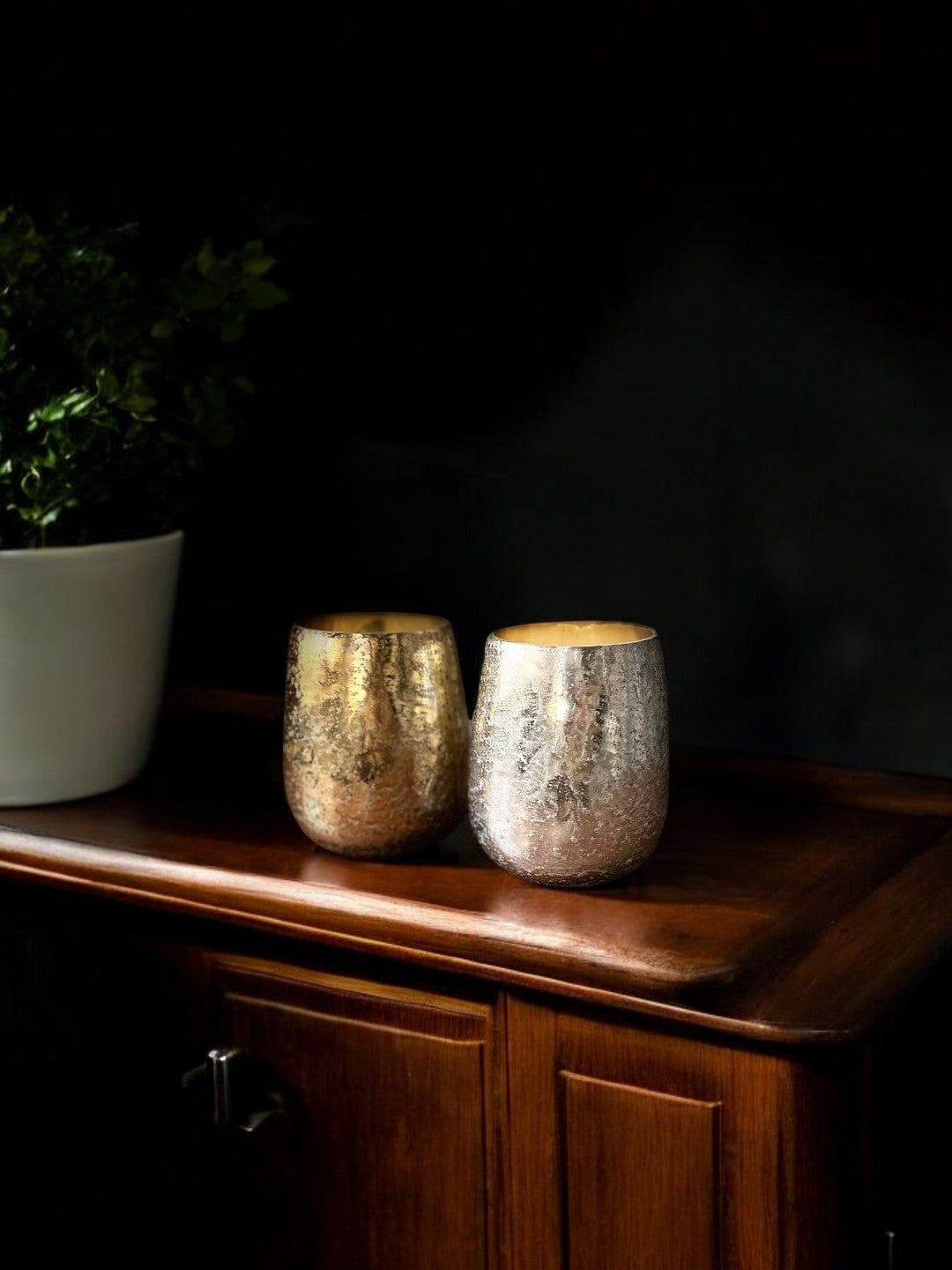 WSH Set 3 Portacandele In Legno Per Candele A Colonna | Torniti Arrotondati, Stile Country, Altezze 16.8 E 25.4 Cm, Aromaterapia - 4
